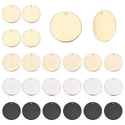 24Pcs 4 Style PVD Vacuum Plating 304 Stainless Steel Pendants STAS-PH0003-80-1