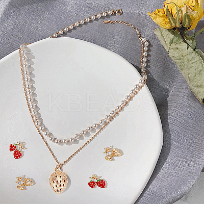 8Pcs 4 Styles Brass Charms KK-BC0010-09-1