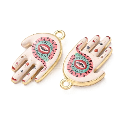 Religion Printed Alloy Pendants AL-CBA7256-24G-1