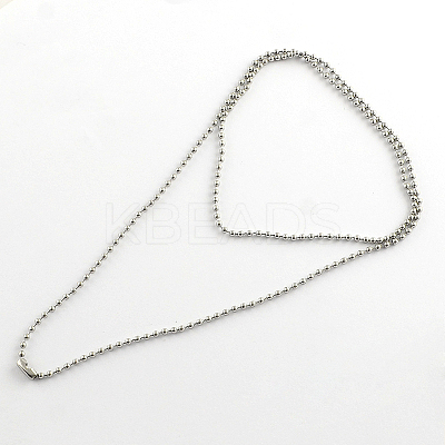 Tarnish Resistant 304 Stainless Steel Ball Chain Necklace Making NJEW-R225-07-1