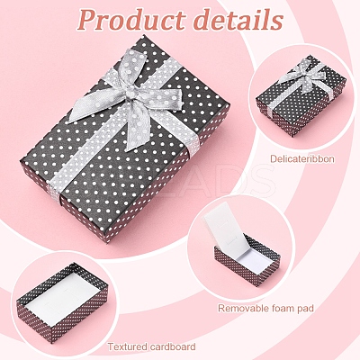 12Pcs 3 Colors Cardboard Paper Jewelry Set Boxes CBOX-FS0001-02-1