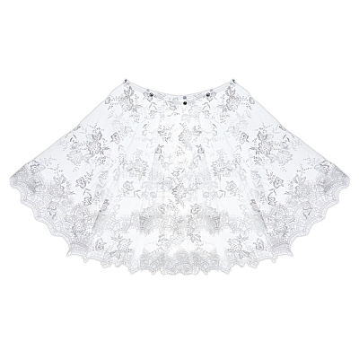 Detachable Polyester Bridal Lace Shawls AJEW-WH0696-057-1