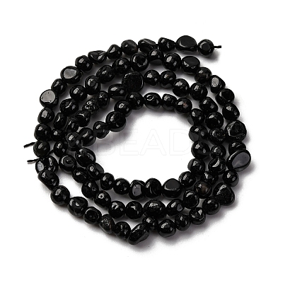 Natural Black Tourmaline Beads Strands G-I389-A30-A-1