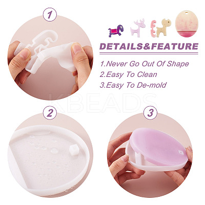 4Pcs 4 Style DIY Mobile Phone Holders Silicone Mold DIY-MP0001-12-1