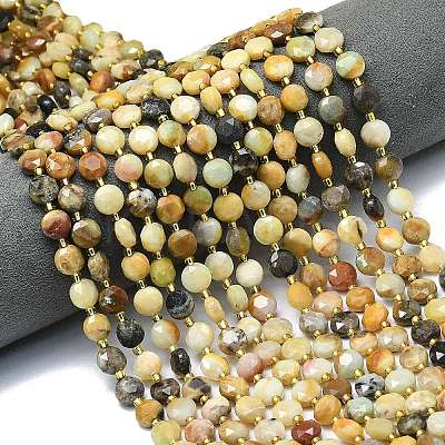 Natural Flower Amazonite Beads Strands G-C116-A72-02-1