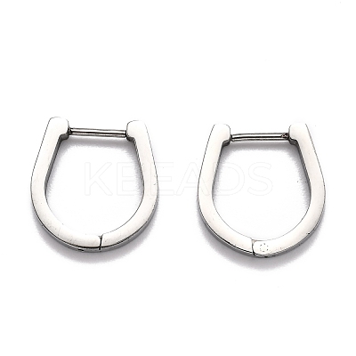 Tarnish Resistant 304 Stainless Steel Huggie Hoop Earrings STAS-H156-14B-P-1