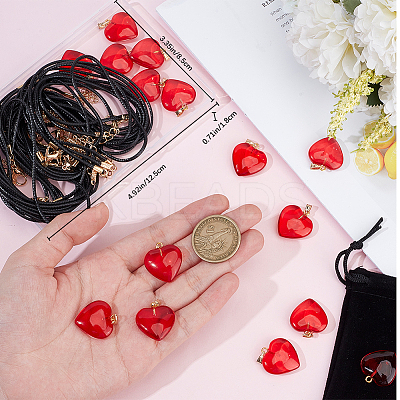 Valentine's Day DIY Pendant Necklaces Making Kits DIY-BBC0002-15A-1