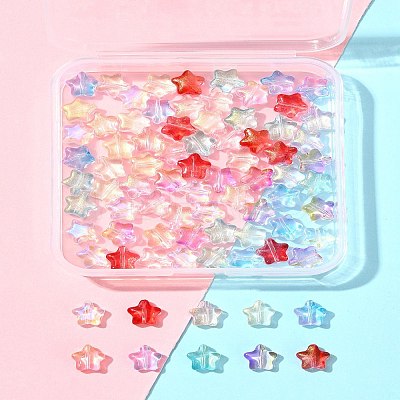 90Pcs 9 Colors Electroplate Glass Beads EGLA-FS0001-49-1