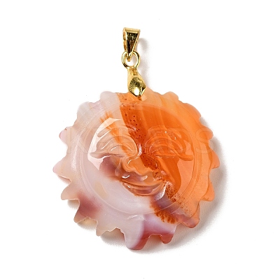 Natural Red Agate Pendants G-E043-01A-05G-1