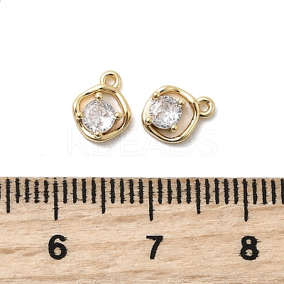 Brass Pave Cubic Zirconia Charms KK-A275-27G-1