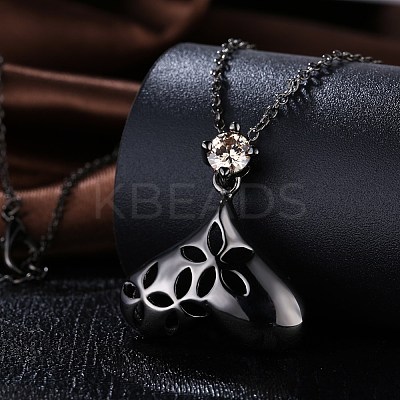 Fashion Brass Pendant Necklaces NJEW-BB34107-1