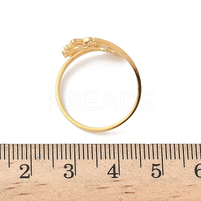 304 Stainless Steel Cuff Rings for Women RJEW-F195-01G-1