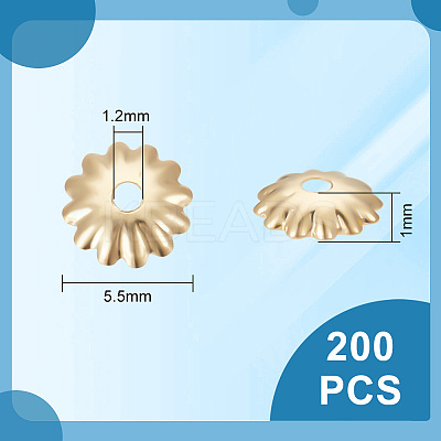 200Pcs 304 Stainless Steel Bead Caps STAS-UN0057-69-1