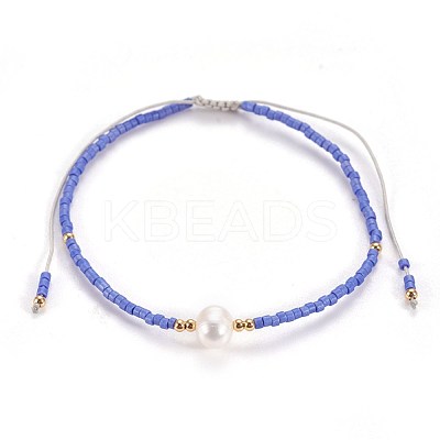Nylon Thread Braided Bead Bracelets BJEW-E360-03-1