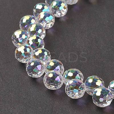 Transparent Glass Beads Strands GLAA-G096-01D-1