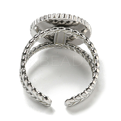 304 Stainless Steel Open Cuff Rings RJEW-C079-17P-1