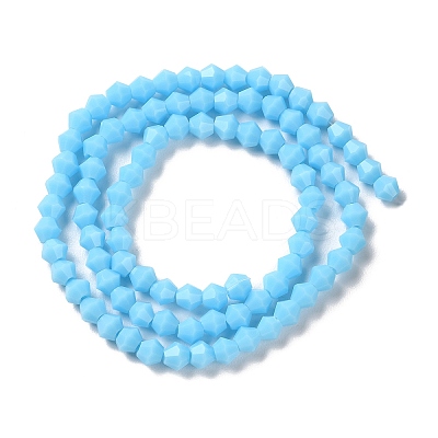 Opaque Solid Color Imitation Jade Glass Beads Strands GLAA-F029-P4mm-12-1