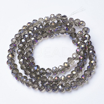 Electroplate Transparent Glass Beads Strands EGLA-A034-T2mm-F11-1