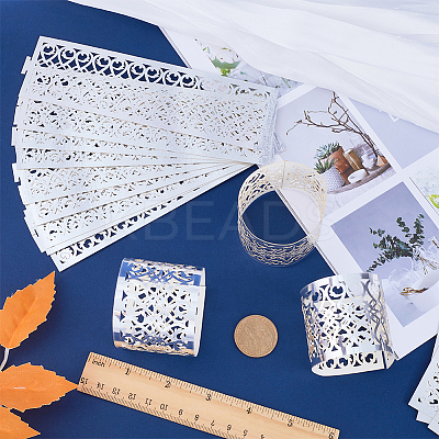 50Pcs Metallic Paper Napkin Rings AJEW-GF0007-54A-1