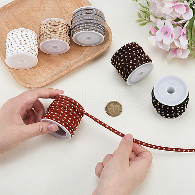 6 Rolls 6 Colors Faux Suede Cord LW-PH0002-37-1