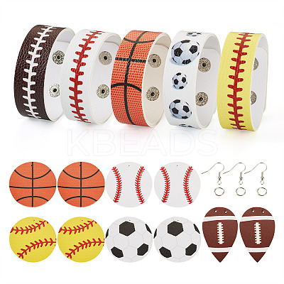 DIY Sport Theme Bracelet Earring Making Kit DIY-TA0005-86-1