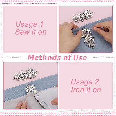 6Pcs Glass and Alloy DIY Clothing Accessories DIY-FG0008-13A-1