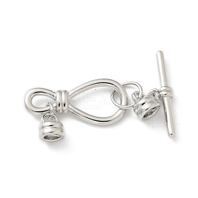 Brass Toggle Clasps KK-Z083-09P-1