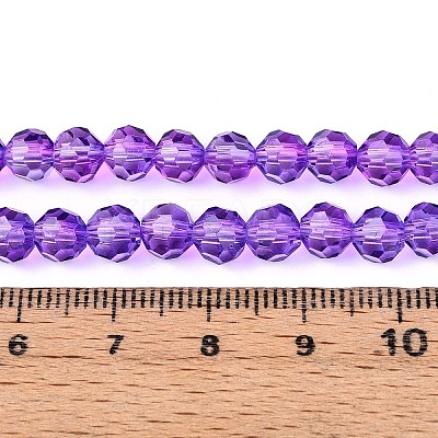 Baking Paint Transparent Glass Beads Strands DGLA-A035-T6mm-A11-1