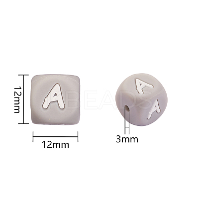 26Pcs 26 Style Silicone Alphabet Beads for Bracelet or Necklace Making SIL-SZ0001-01A-1