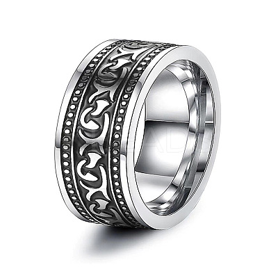 316 Stainless Steel Finger Ring with Enamel for Men PW-WG56139-07-1