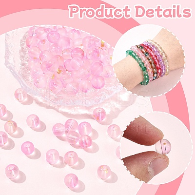 100Pcs Frosted Baking Paint Glass Beads DGLA-YW0001-36C-1