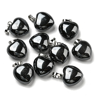 Natural Black Stone Pendants G-I311-A19-P-1
