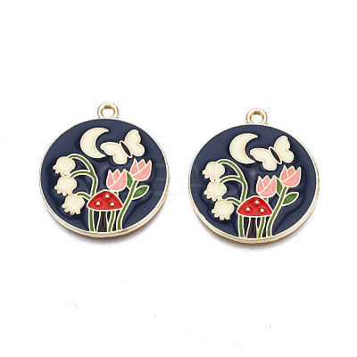 Alloy Enamel Pendants X-ENAM-N055-113B-1