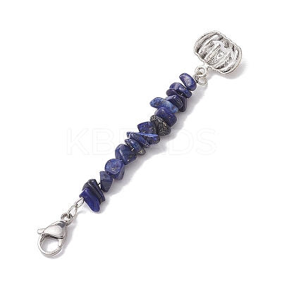 Halloween Pumpkin Alloy Pendant Decorations HJEW-JM02073-03-1