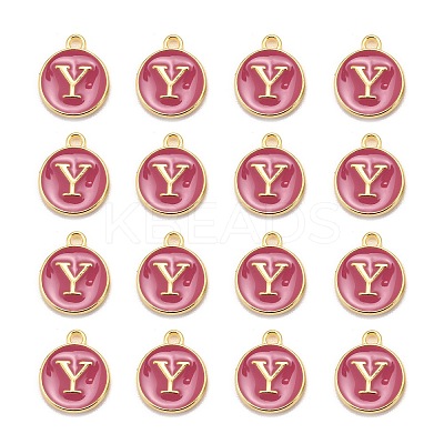 Golden Plated Alloy Enamel Charms LS-ENAM-S118-08Y-1
