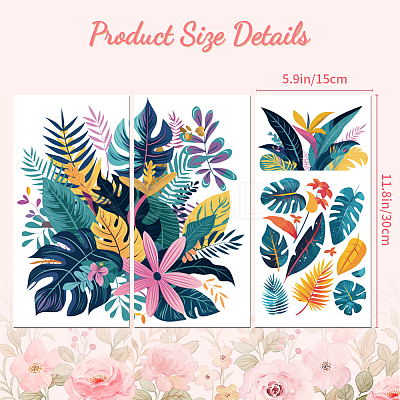 3 Sheets 3 Styles PVC Waterproof Decorative Stickers DIY-WH0404-091-1