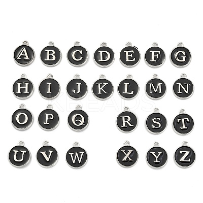 Initial Letter A~Z Alphabet Enamel Charms ENAM-YW0002-01-05P-1