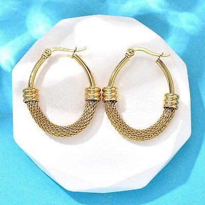 201 Stainless Steel Hoop Earrings LS-EJEW-Q026-15G-B-1