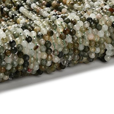 Natural Green Rutilated Quartz Beads Strands G-RM2025-A14-4mm-1
