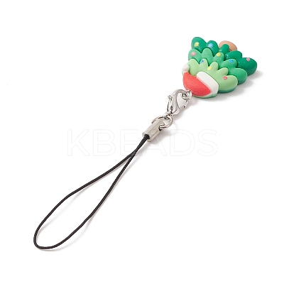 Christmas Opaque Resin Mobile Straps HJEW-JM01096-1