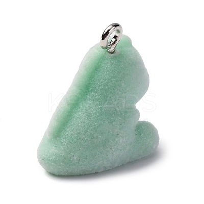 Flocky Resin Pendants FIND-S001-08A-1