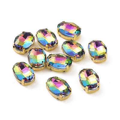 Oval Sew on Rhinestone DIY-E062-06G-B05-1