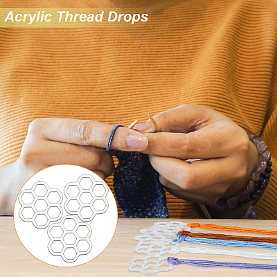 30Pcs Acrylic Thread Winding Boards AJEW-GA0007-88-1