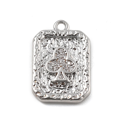 Brass Micro Pave Cubic Zirconia Pendants KK-D283-30P-02-1