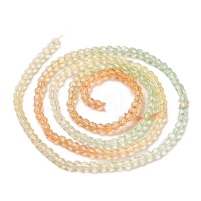Transparent Gradient Color Glass Beads Strands GLAA-G101-2mm-08-1