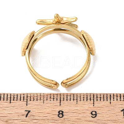 304 Stainless Steel Cuff Open Rings LS-RJEW-C151-03D-G-1