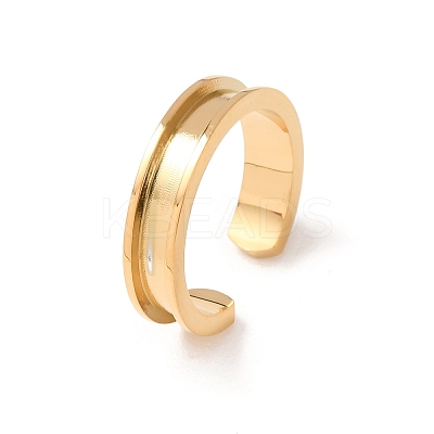 304 Stainless Steel Cuff Open Rings SA-CBACA70-01B-G-1