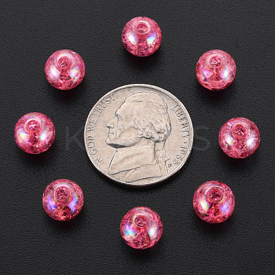 Transparent Crackle Acrylic Beads MACR-S373-66-L02-1