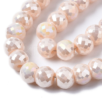 Electroplate Glass Beads Strands EGLA-Q125-003-A01-1
