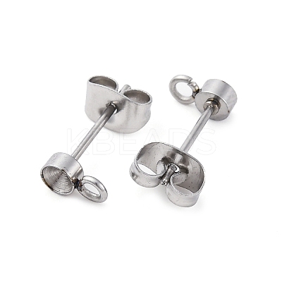 304 Stainless Steel Stud Earring Findings LS-STAS-V003-10P-03-1